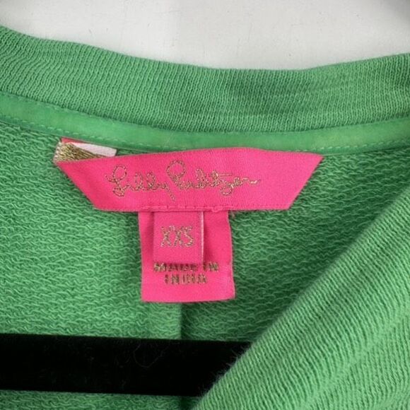 Lilly Pulitzer Kelly Green LS Jasona Eyelet Dress Size XXS Cotton Mini Dress - Picture 4 of 9